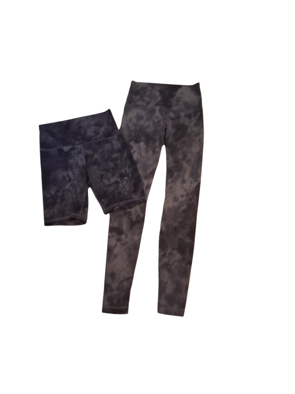 lululemon athletica Black Tie-Dye Leggings & Bike Shorts Set